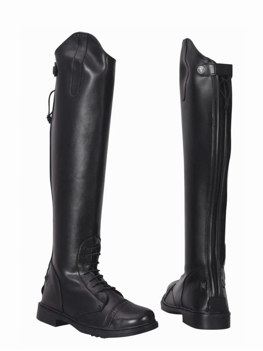 NWOT TuffRider Women's Starter Synthetic Leather Back-Zip Field Boots Size 6